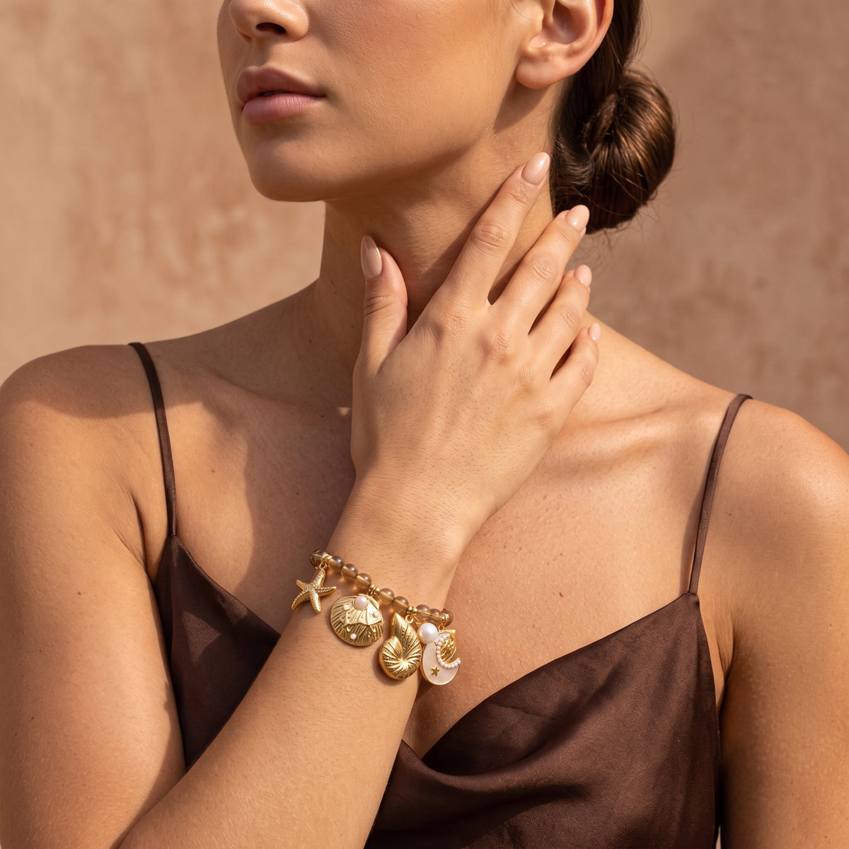 MONA Bracelet à Charms en Acier Inoxydable