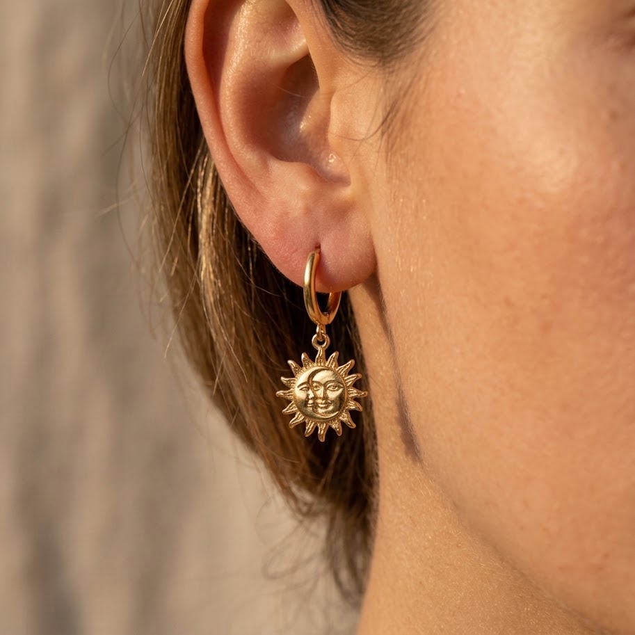 SUN | Boucles d'oreilles en acier inoxydable