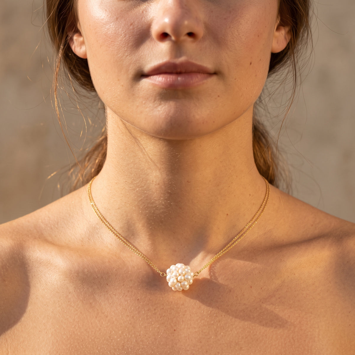 SUZI | Collier en acier inoxydable et perles d'eau douce