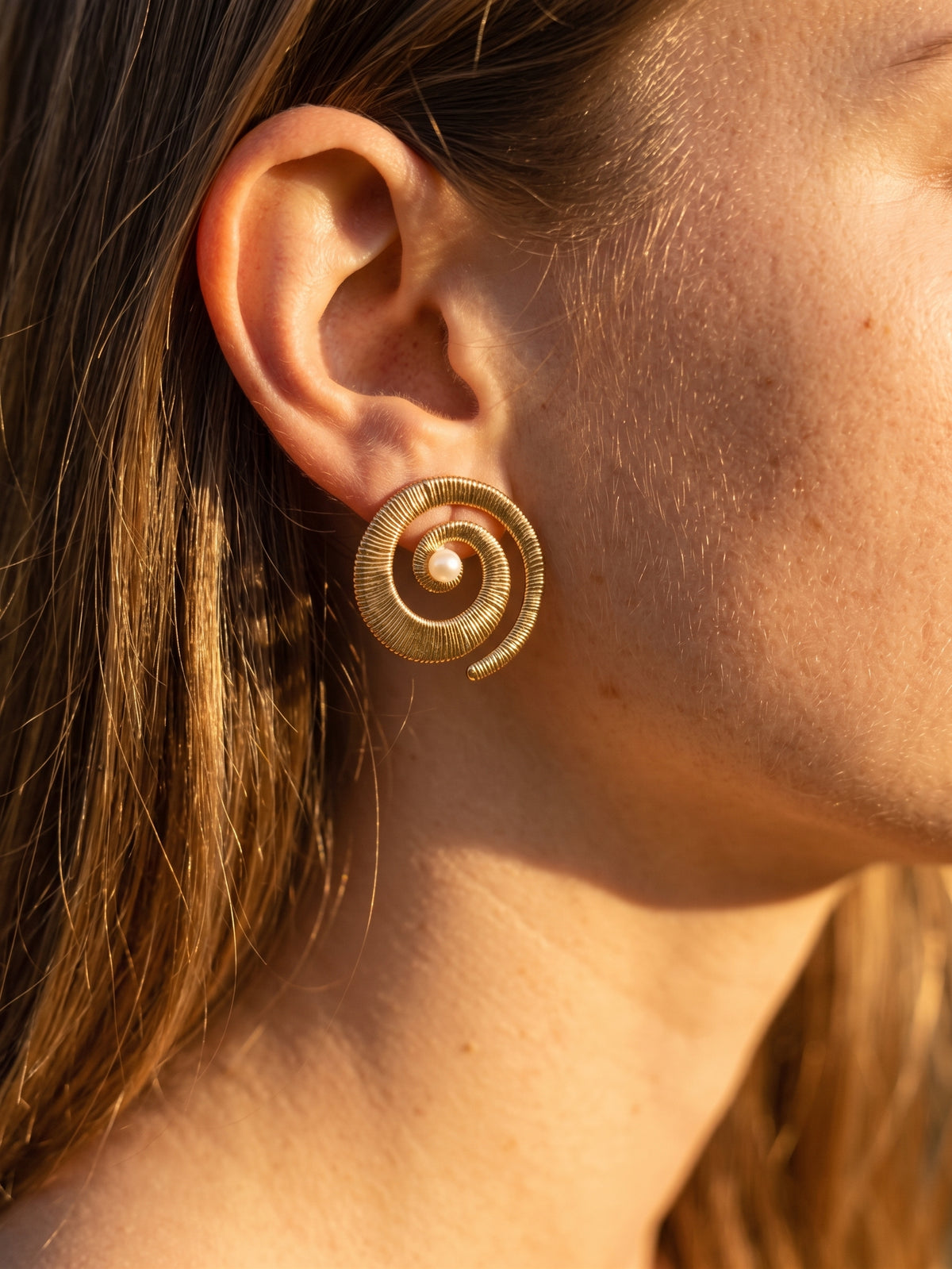 SPI | Boucles d'oreilles en acier inoxydable et perle d'eau douce