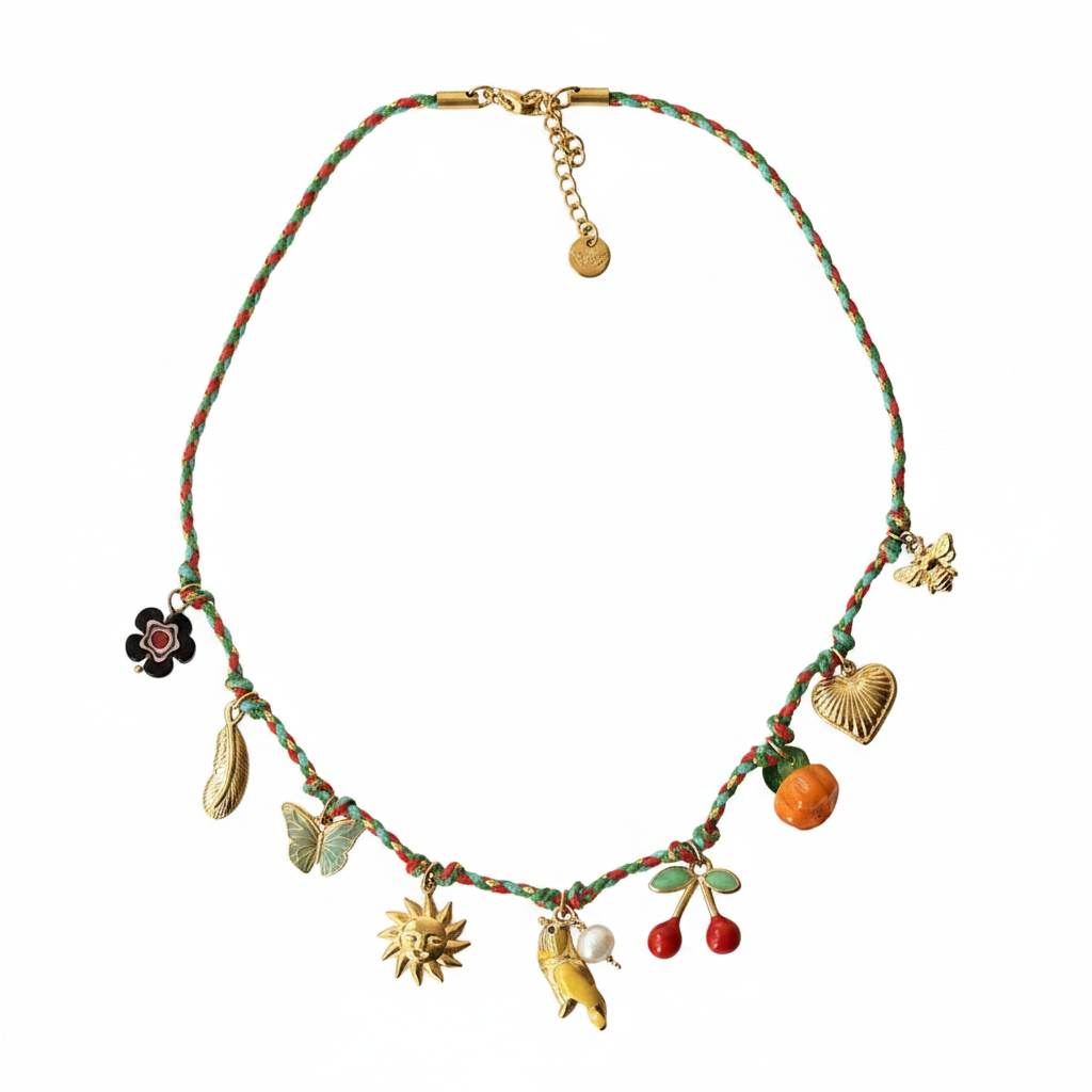 ZU | Collier en acier inoxydable et charms