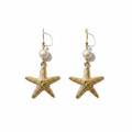 FIVE | Boucles d'oreilles en acier inoxydable et perle d'eau douce
