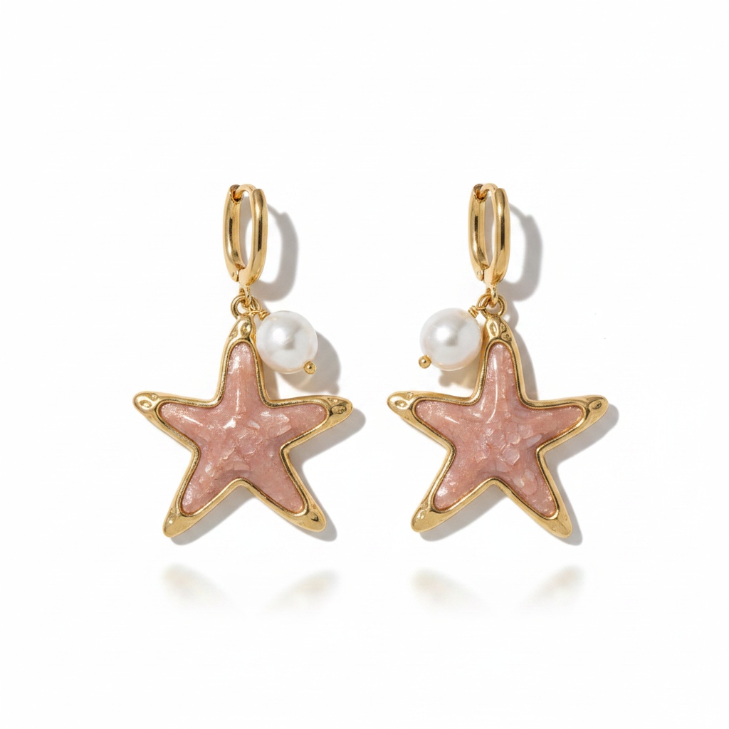 SERENA II  | Boucles d'oreilles en acier inoxydable et perle d'eau douce