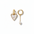 CO | Boucles d’oreilles en acier inoxydable et perle d’eau douce
