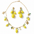 LEM 1 | Parure en acier inoxydable, perle d’eau douce & charms