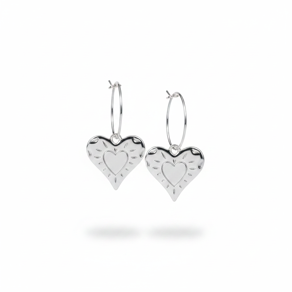 HER 1 | Boucles d'oreilles en acier inoxydable