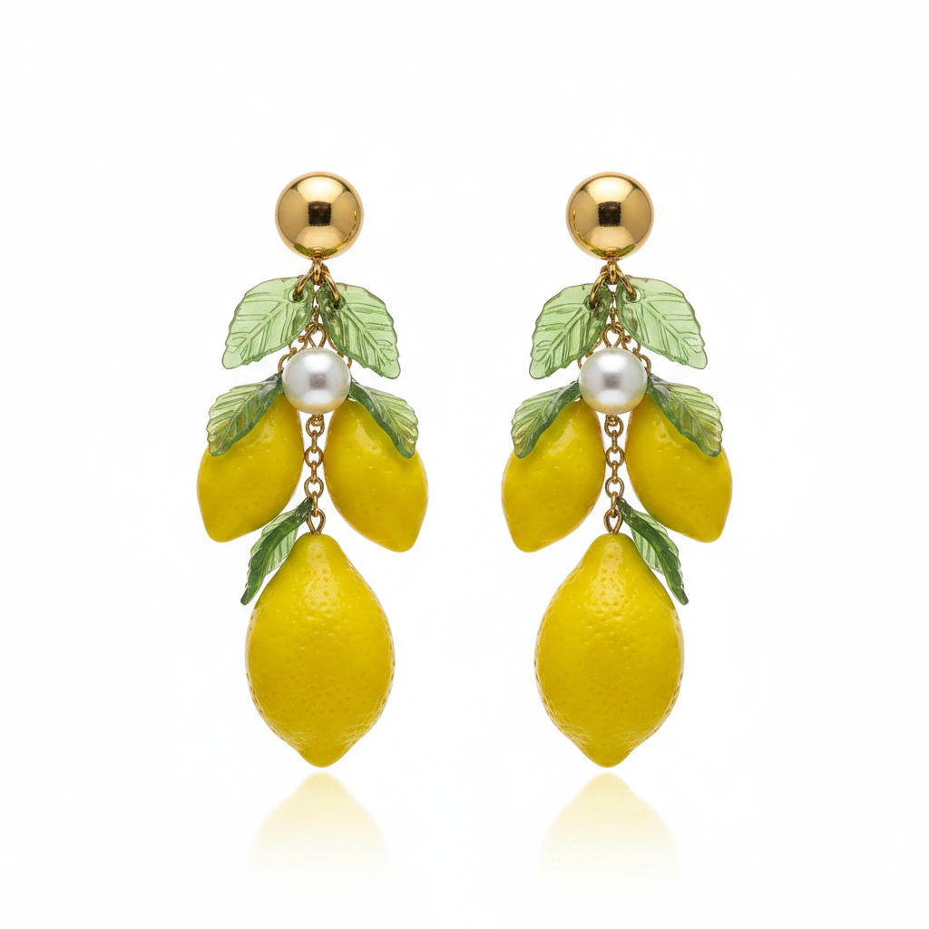 LEMON | Boucles d'oreilles en acier inoxydable