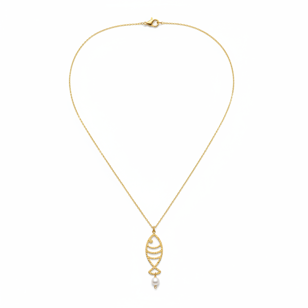 CEE | Collier en acier inoxydable et perles d'eau douce