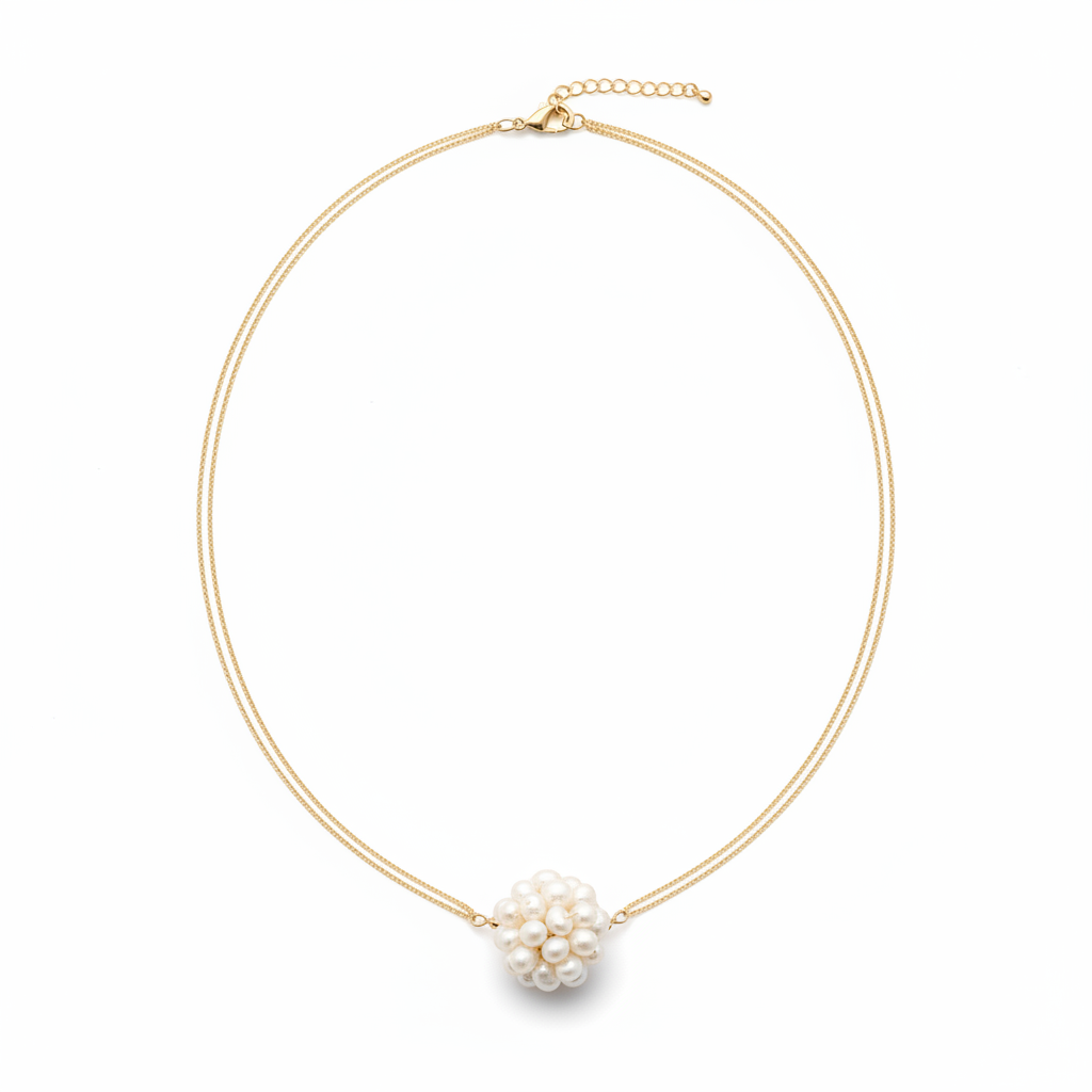 SUZI | Collier en acier inoxydable et perles d'eau douce